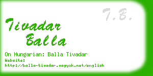 tivadar balla business card